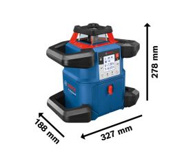 Bosch Professional Sistema 18V Nivel láser giratorio GRL 600 CHV (1 batería 18V x 4.0 Ah + cargador, función aplicación, alcance Ø: hasta 600m, en maletín)