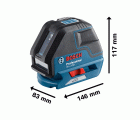 Bosch Professional Nivel láser GLL 3-50 (láser rojo, interior, alcance: 10 m, 4 pilas AA, soporte giratorio, soporte BM1, L-BOXX)