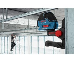 Bosch Professional Nivel láser GLL 3-50 (láser rojo, interior, alcance con receptor LR2: 50 m, 4 pilas AA, soporte giratorio, soporte BM1, L-BOXX)