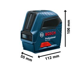 Bosch Professional Nivel láser GLL 2-10 (láser rojo, alcance: hasta 10 m, 3 pilas AA, estuche)