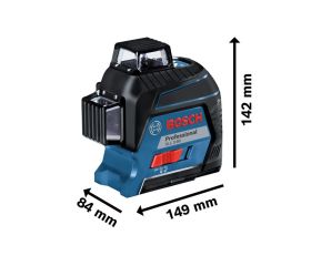 Bosch Professional Nivel láser GLL 3-80 (láser rojo, interior, alcance: hasta 30m, 4 pilas AA, maletín)