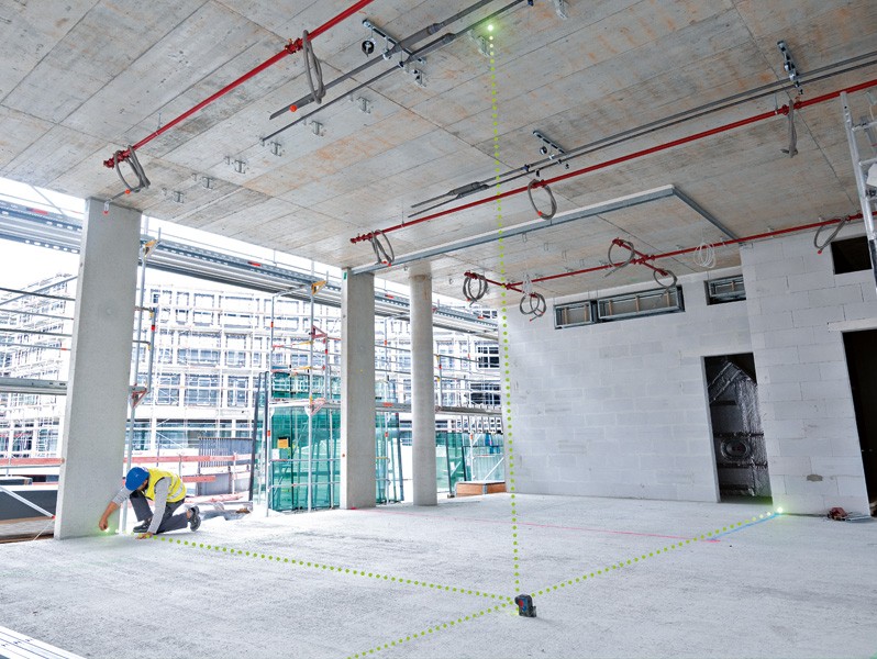 Bosch Professional láser de 5 puntos GPL 5 G (láser verde, alcance: hasta 30 m, estuche)