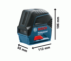 Bosch Professional Nivel láser GCL 2-15 (láser rojo, interior, con puntos de plomada, alcance: 15 m, 3 pilas AA, soporte giratorio RM 1, placa reflectora láser,