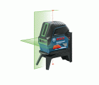 Bosch Professional Nivel láser GCL 2-15 G (láser verde, interior, puntos de plomada, alcance: 15 m, 3 pilas de 1,5 V, soporte giratorio RM 1, placa reflectora d