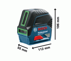 Bosch Professional Nivel láser GCL 2-15 G (láser verde, interior, puntos de plomada, alcance: 15 m, 3 pilas de 1,5 V, soporte giratorio RM 1, placa reflectora d