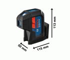 Bosch Professional láser de 3 puntos GPL 3 G (láser verde, alcance: hasta 30 m, estuche)