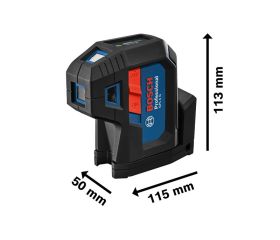 Bosch Professional láser de 5 puntos GPL 5 G (láser verde, alcance: hasta 30 m, estuche)