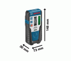 Bosch Professional receptor láser LR 1 G (haz láser verde, 1 batería de 9 V, alcance: 0–200 m)