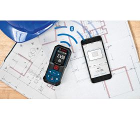 Bosch Professional medidor láser GLM 50-27 C (alcance: hasta 50 m, robusto, IP65, transferencia de datos mediante Bluetooth, 2 pilas AA, correa de sujeción, est