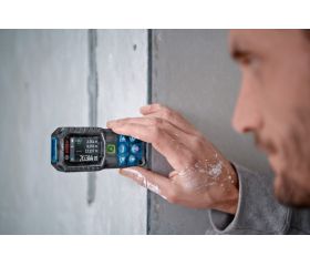 Bosch Professional medidor láser GLM 50-27 CG (láser verde, alcance: hasta 50 m, robusto, IP65, transferencia de datos mediante Bluetooth, 2 pilas AA, correa de