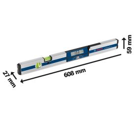 Bosch Professional Inclinómetro digital GIM 60 (margen de medición: 0-360º, longitud: 60 cm)