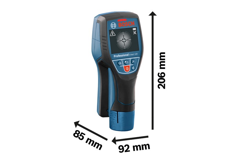 Bosch Professional Sistema 12V Detector de pared D-tect 120 (1 batería 12V + cargador, profundidad máx. 120 mm, en L-BOXX)