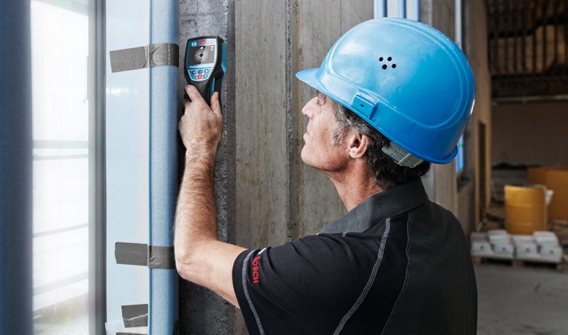 Bosch Professional Detector de pared D-tect 120 (4 baterías AA x 1,5 V, profundidad máx. 120 mm, bolsa protectora)
