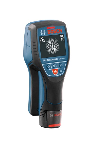 Bosch Professional Detector de pared D-tect 120 (4 baterías AA x 1,5 V, profundidad máx. 120 mm, bolsa protectora)