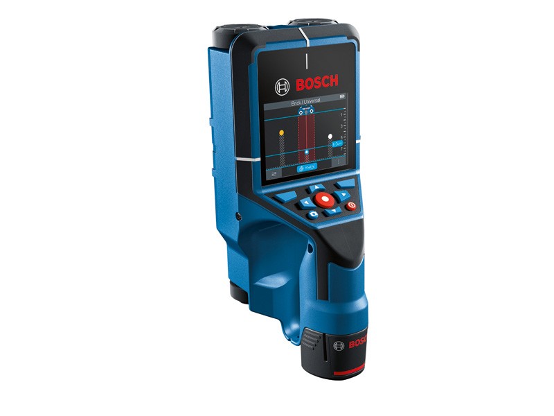 Bosch Professional Detector D-tect 200 C (detección de cables con y sin tensión, tuberías de metal y plástico, pernos de madera y cavidades, cable USB-C™, 4 pil