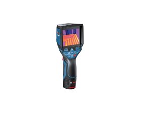 Bosch Professional Sistema 12V Cámara térmica GTC 400 C (1 batería 12V + cargador, con conectividad, medición -10 °C hasta +400 °C, resolución: 160 x 120px, en 