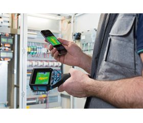 Bosch Professional Sistema 12V Cámara térmica GTC 400 C (1 batería 12V + cargador, con conectividad, medición -10 °C hasta +400 °C, resolución: 160 x 120px, en 