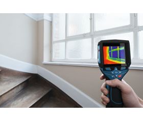 Bosch Professional Sistema 12V Cámara térmica GTC 400 C (1 batería 12V + cargador, con conectividad, medición -10 °C hasta +400 °C, resolución: 160 x 120px, en 