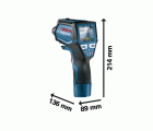 Bosch Professional Termómetro de infrarrojos GIS 1000 C (con función de aplicación, rango de temperatura: de –40 °C a 1000 °C, 4 pilas AA, en caja)