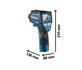 Bosch Professional 12V System Termómetro de infrarrojos GIS 1000 C (sin batería ni cargador, con función de aplicación, rango de temperatura: de –40 °C a 1000 °