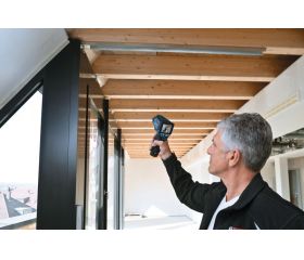 Bosch Professional 12V System Termómetro de infrarrojos GIS 1000 C (sin batería ni cargador, con función de aplicación, rango de temperatura: de –40 °C a 1000 °