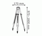 Bosch Professional trípode para láseres y niveles BT 160 (altura: 97–160 cm, rosca: 5/8")