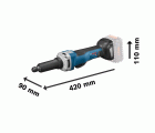 Amoladora recta a batería GGS 18V-23 PLC