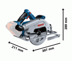 Sierra circular a batería GKS 18V-68