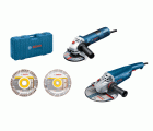Kit combinado Kit 2 herramientas: GWS 22-230 J + GWS 7-125 + 2 discos de corte con diamante