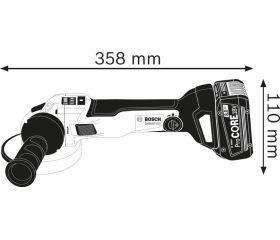 Miniamoladora a batería GWS 18V-10 SC