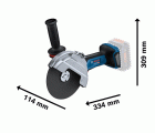 Miniamoladora BITURBO a batería GWS 18V-180 P
