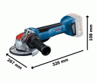 Miniamoladora X-LOCK a batería GWX 18V-10 P