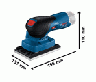Lijadora orbital a batería GSS 12V-13