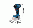 Atornillador de impacto a batería GDR 18V-220 C