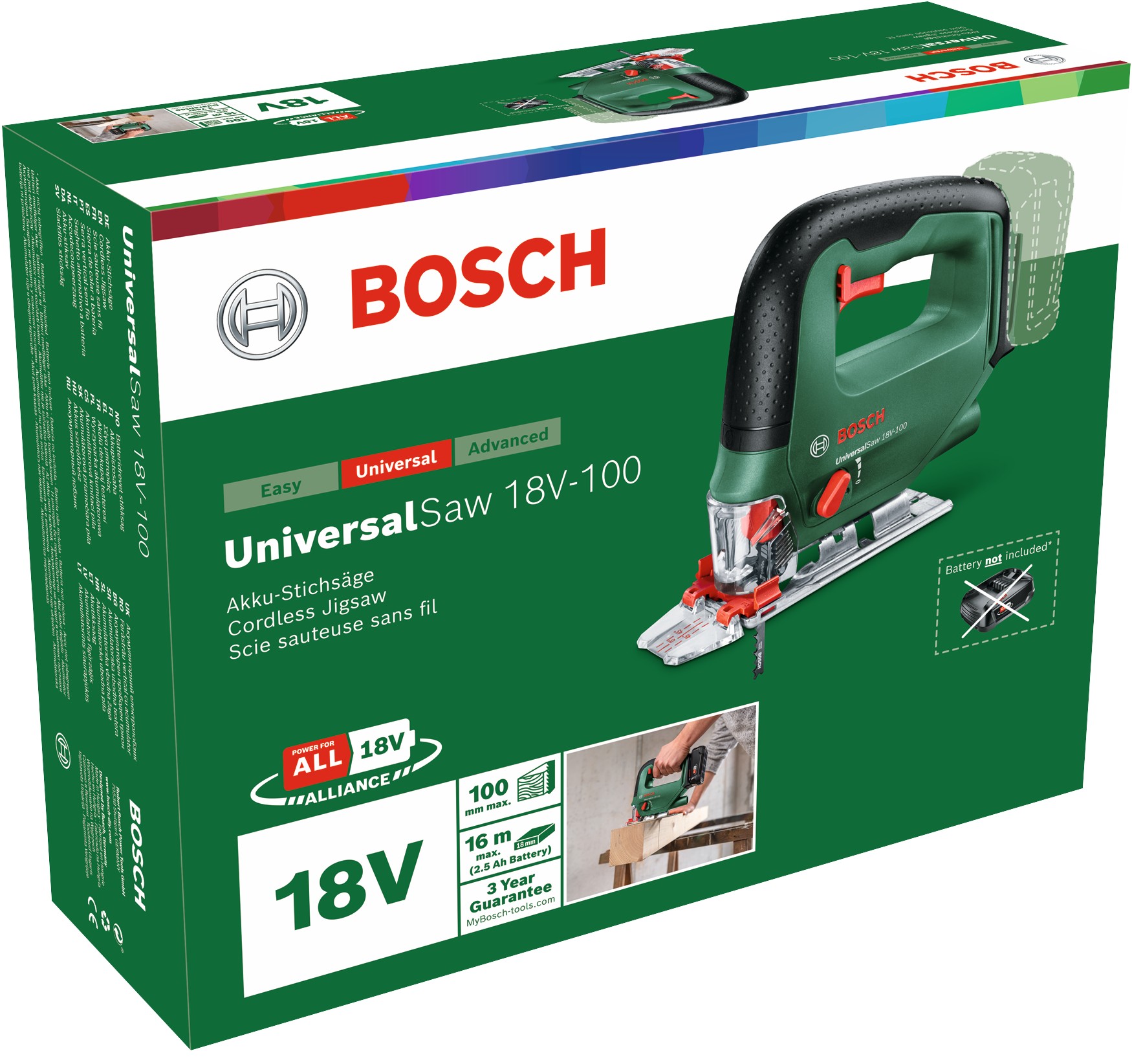 Sierra de calar a batería UniversalSaw 18V-100