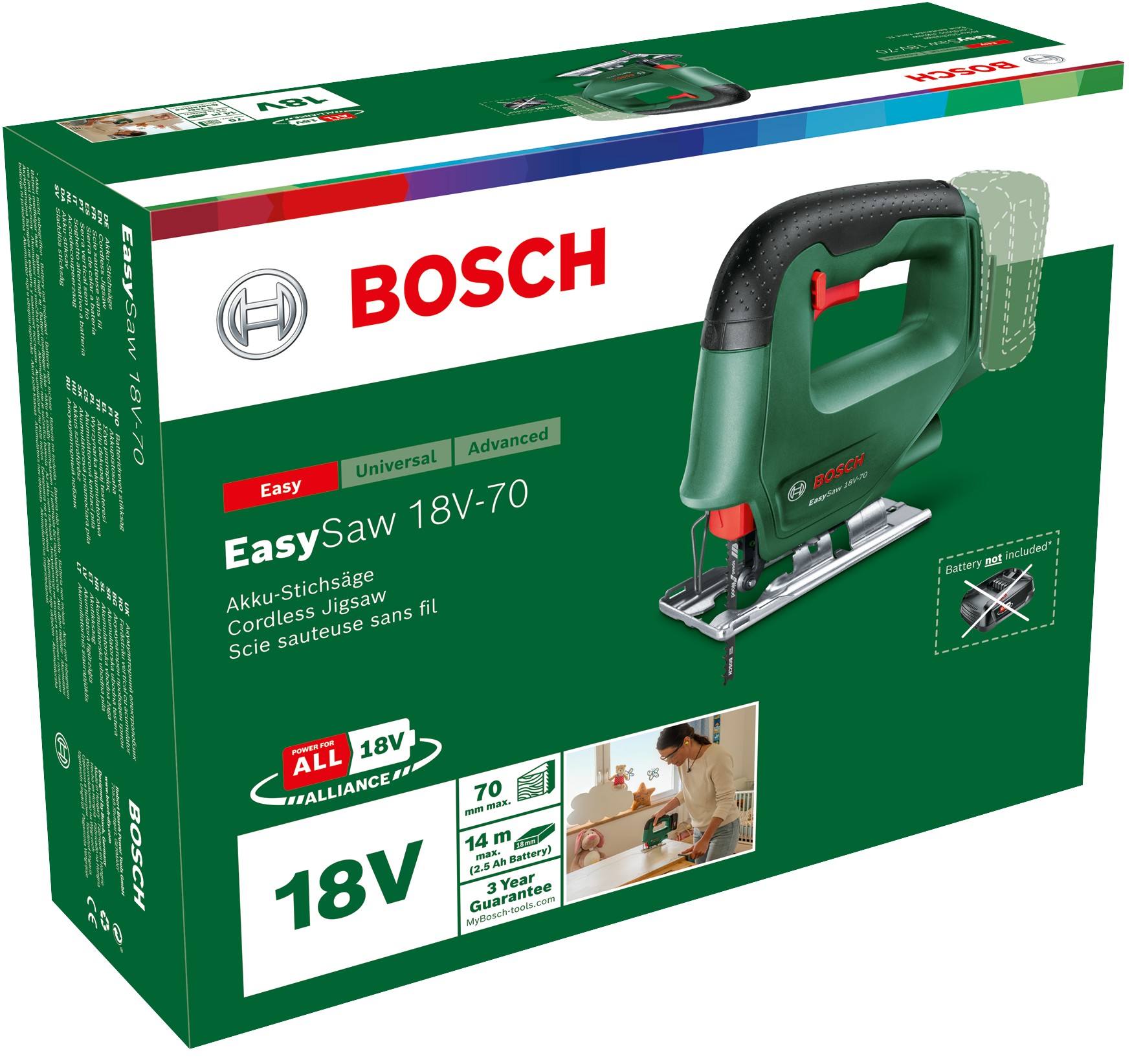 Sierra de calar a batería EasySaw 18V-70