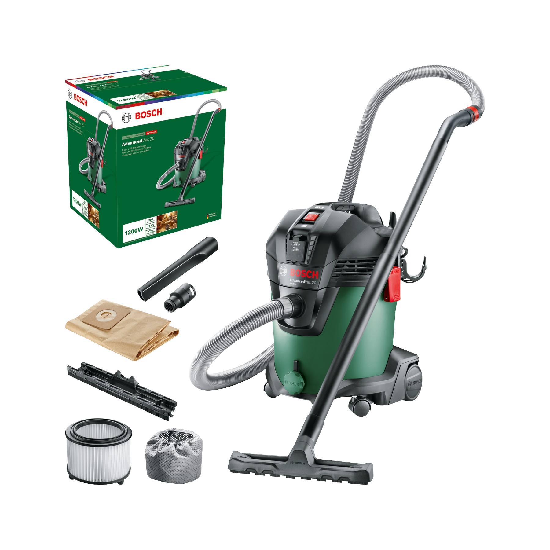 Aspirador en seco y húmedo AdvancedVac 20