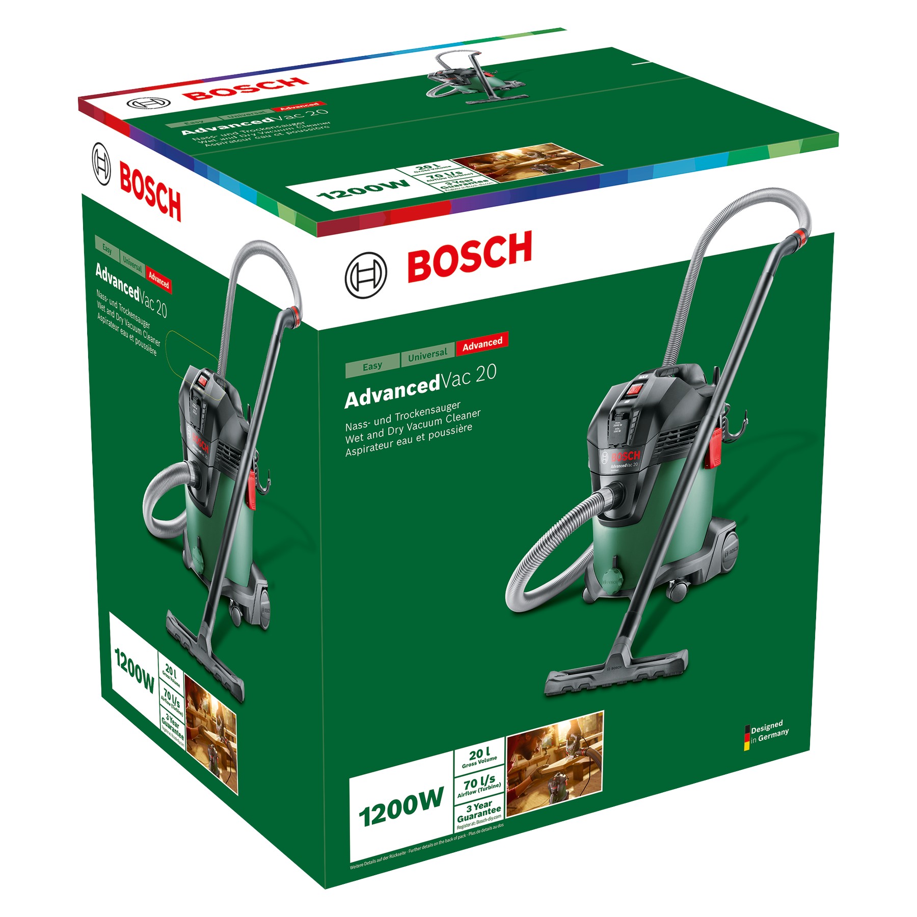 Aspirador en seco y húmedo AdvancedVac 20