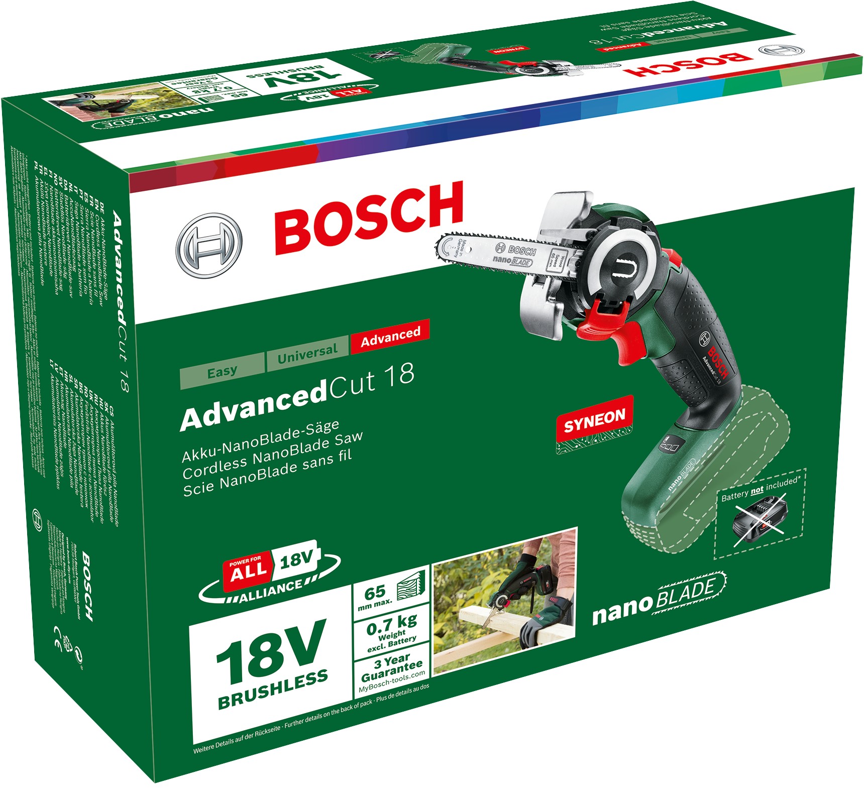 Sierra a batería NanoBlade AdvancedCut 18