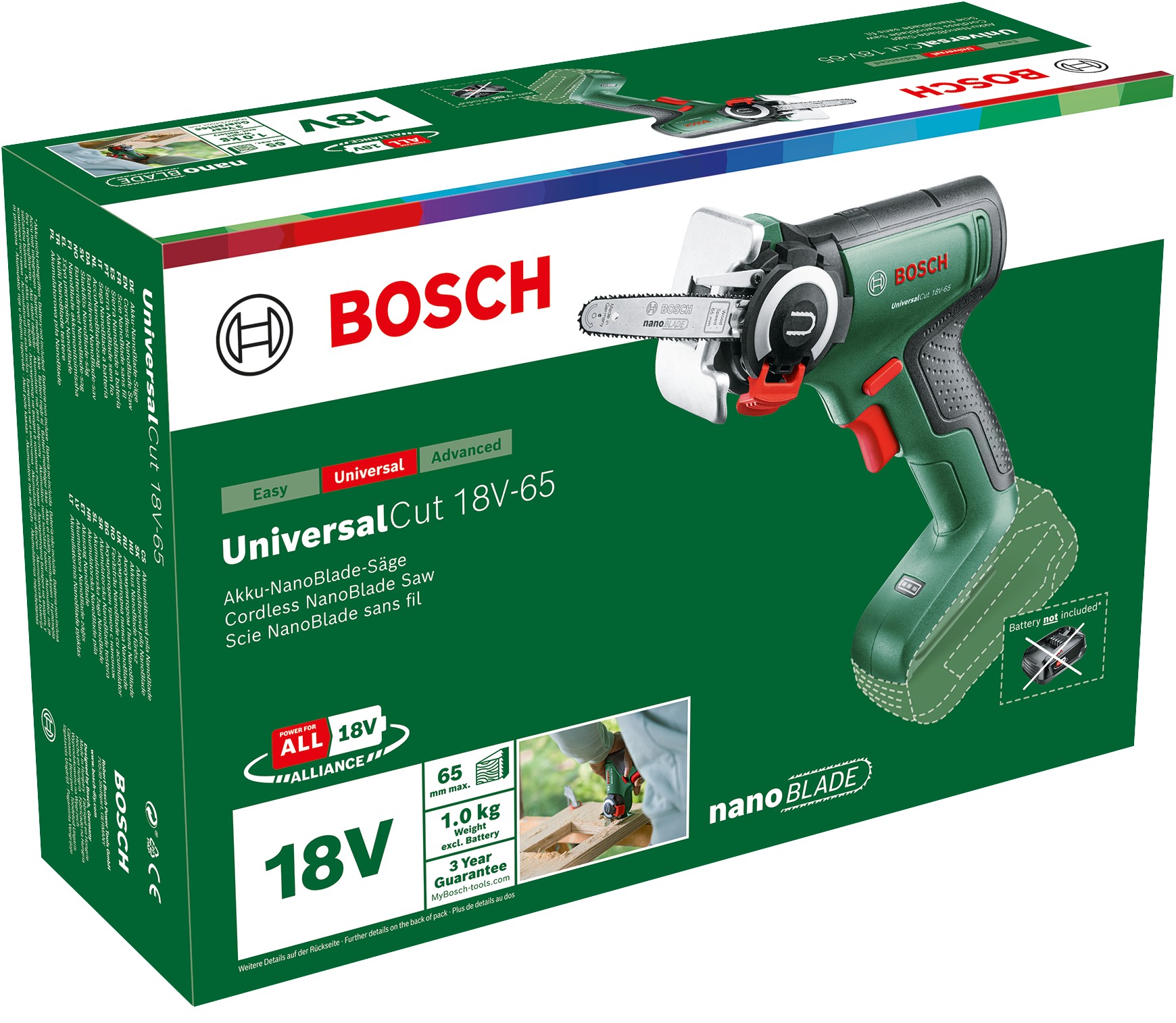 Sierra a batería NanoBlade UniversalCut 18V-65