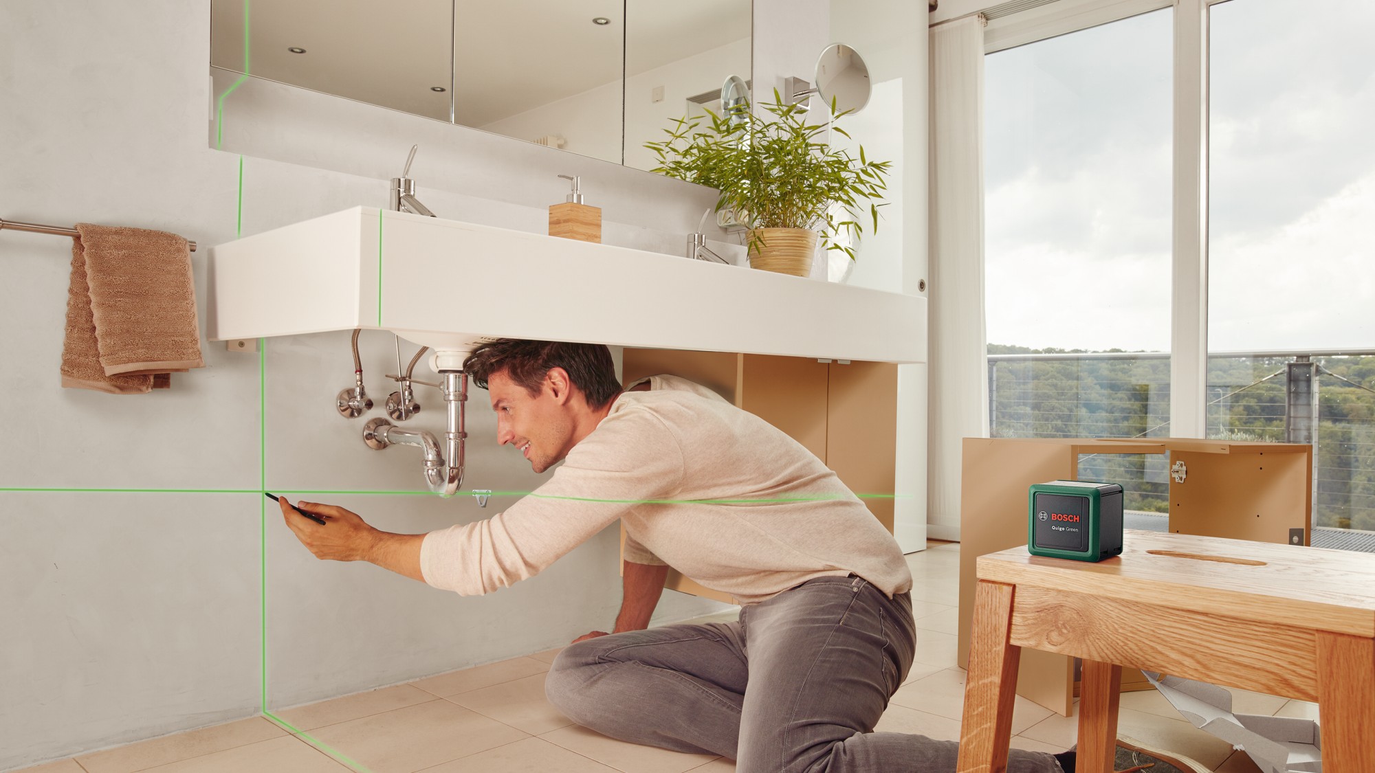 Láser de líneas cruzadas Quigo green