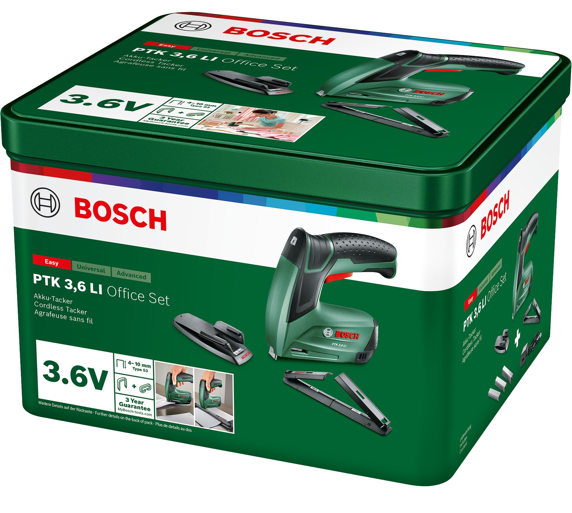 Grapadora a batería PTK 3,6 LI Office Set