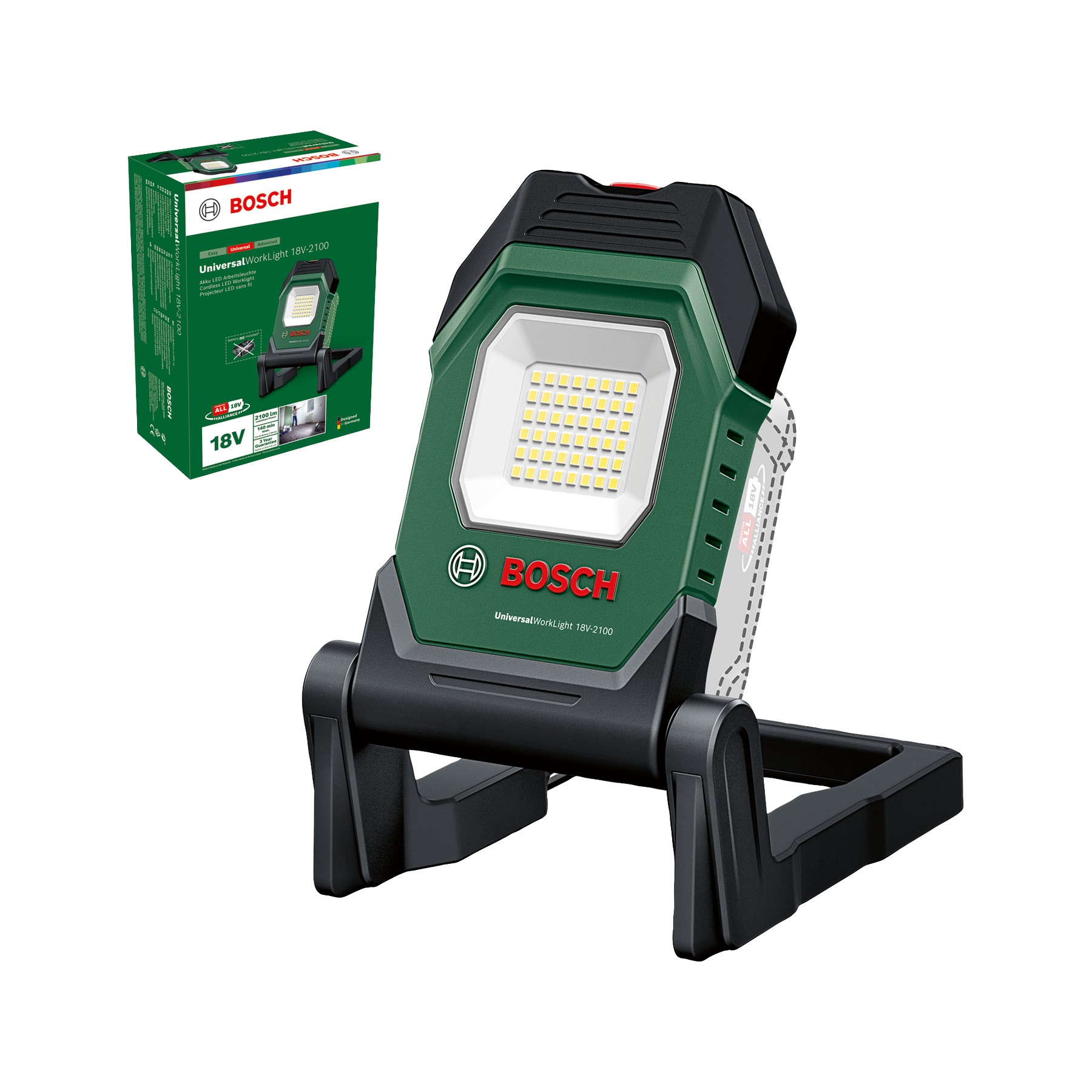 Luz de trabajo LED a batería UniversalWorkLight 18V-2100