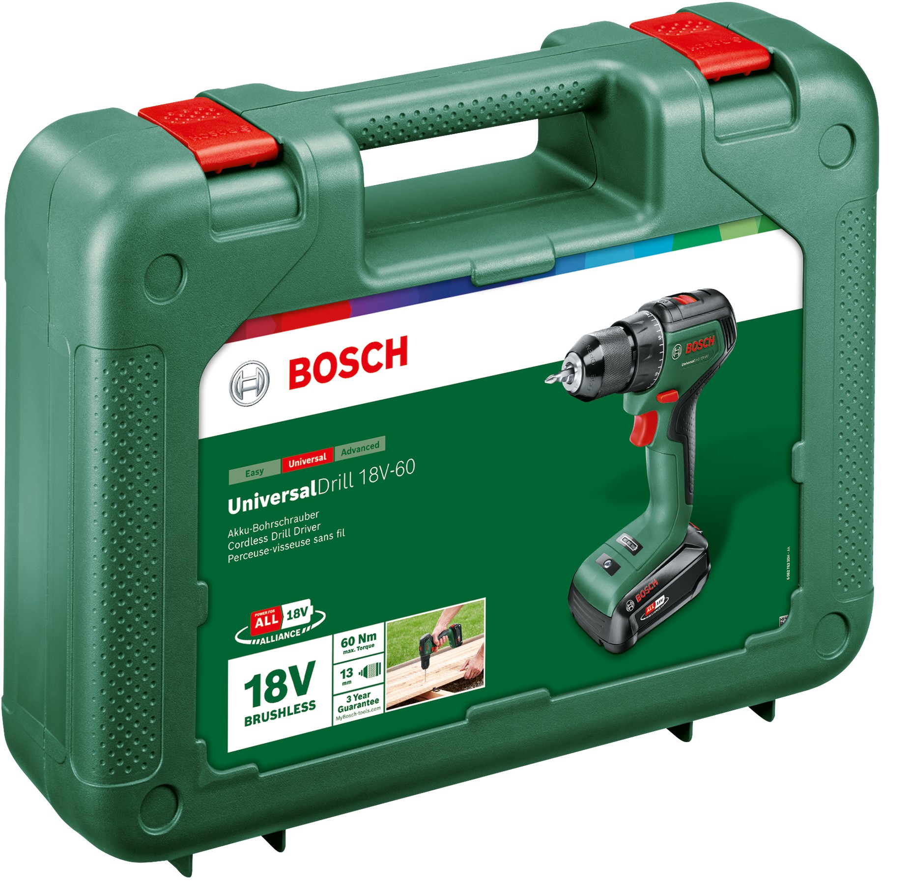 Atornillador a batería UniversalDrill 18V-60