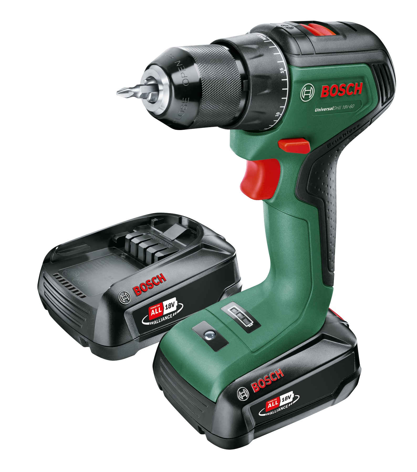 Atornillador a batería UniversalDrill 18V-60