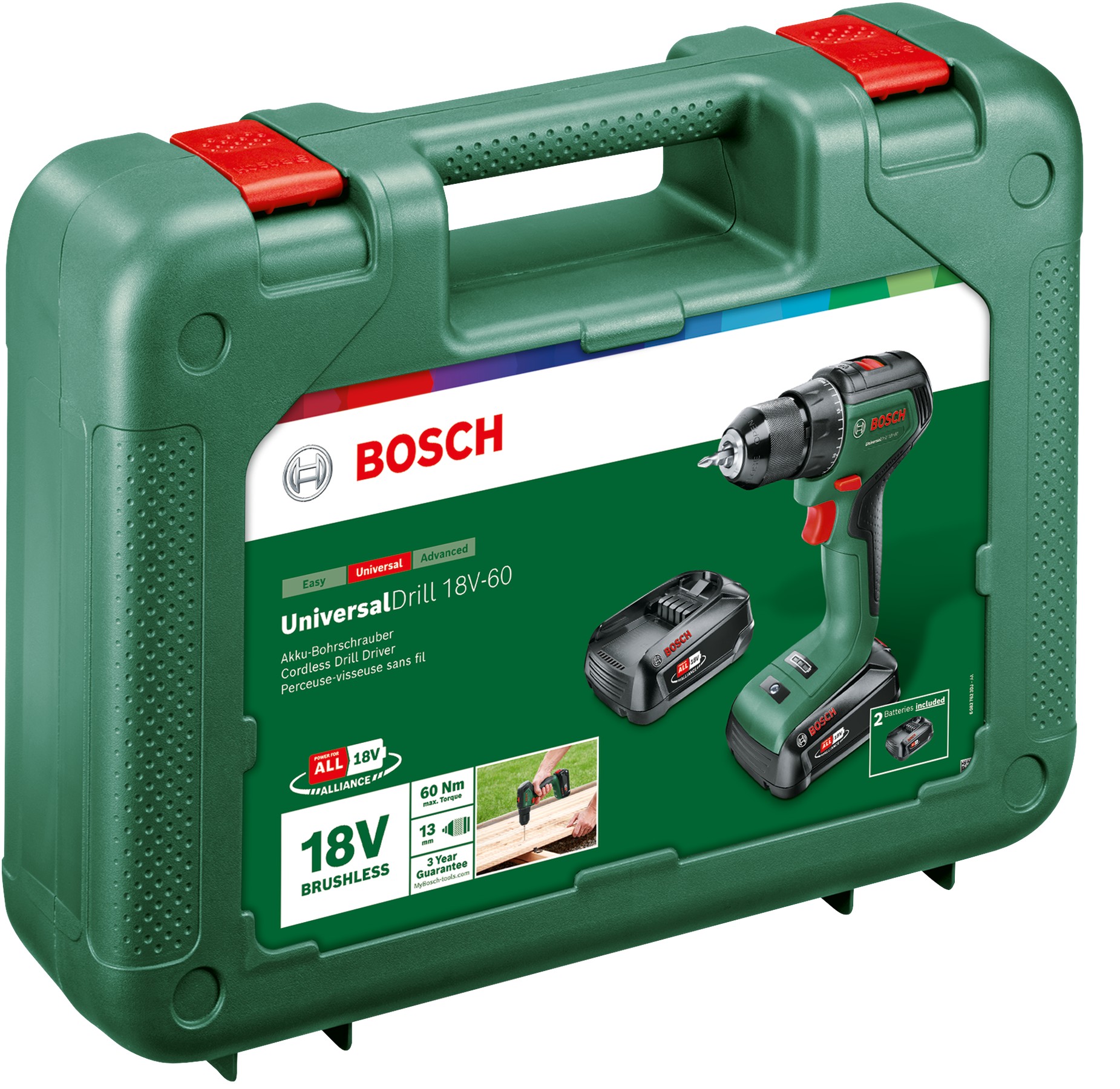 Atornillador a batería UniversalDrill 18V-60