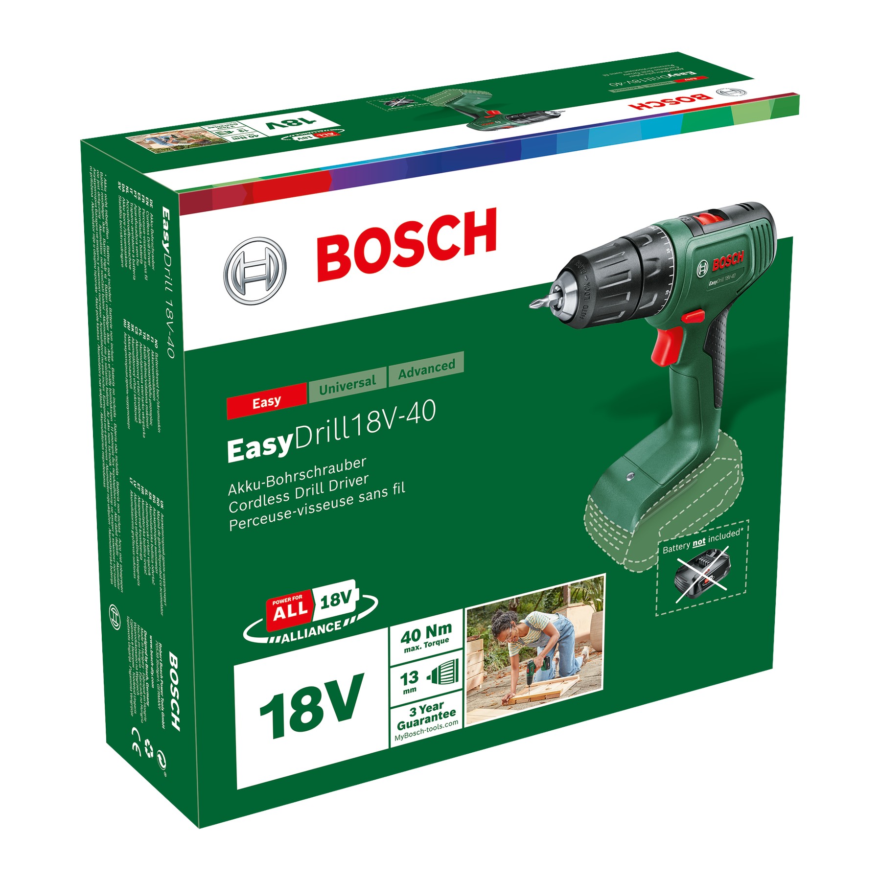 Atornillador a batería EasyDrill 18V-40