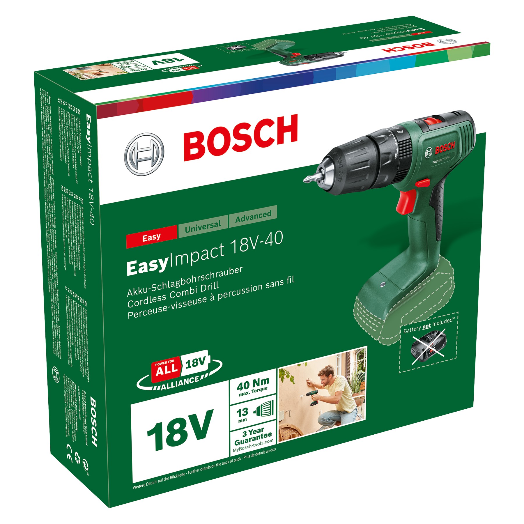 Taladradora de percusión con batería EasyImpact 18V-40