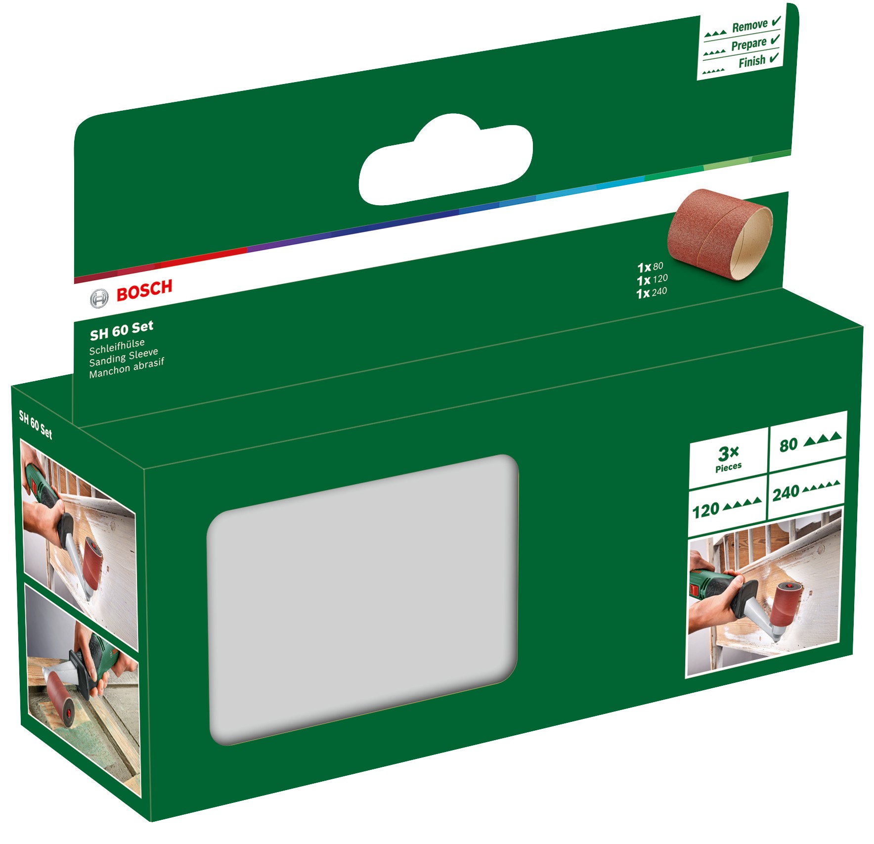 Accesorio de sistema Juego de manguitos de lija 80/120/240
