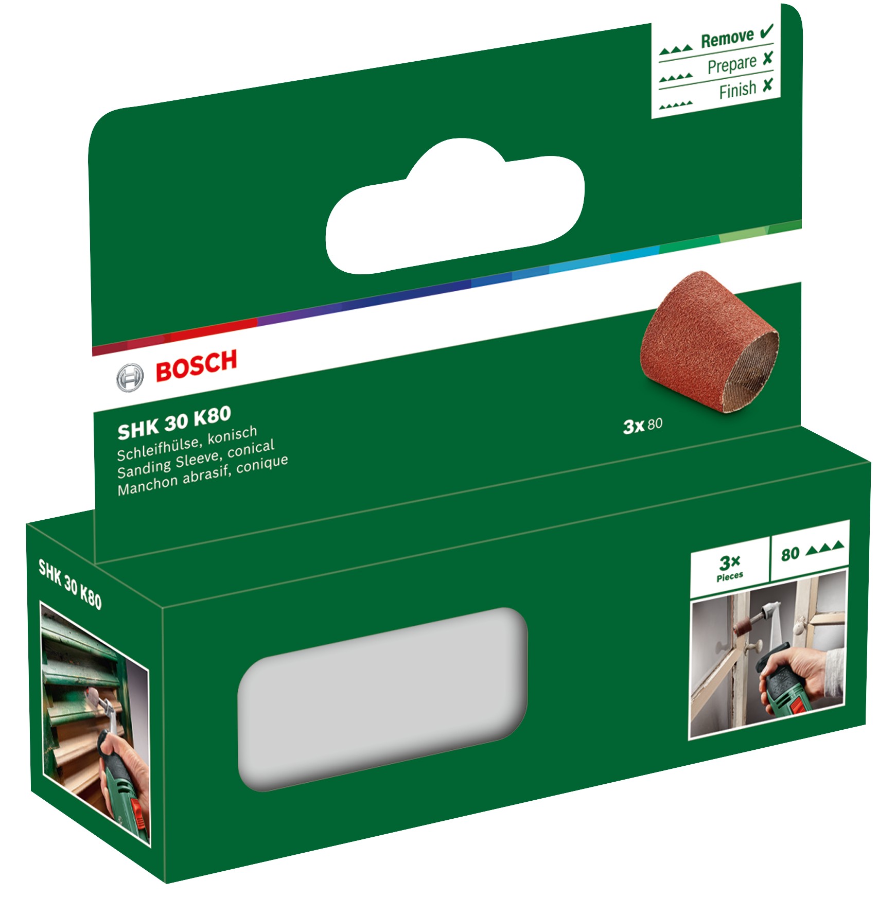 Accesorio de sistema Juego de manguitos de lija (cónicos) 80